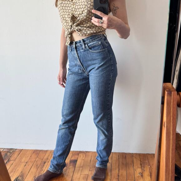 Vintage 1990s GUESS 1050 Ultra High Waist Tapered Jeans - Picture 1 of 10